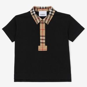 Vintage Check Trim Cotton Piqué Polo Shirt